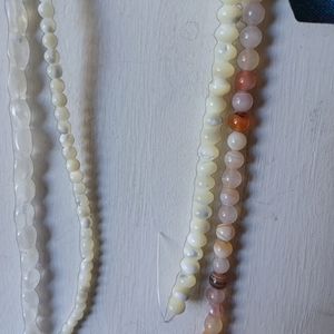 STRANDS of Mother of Pearl and Moonstone